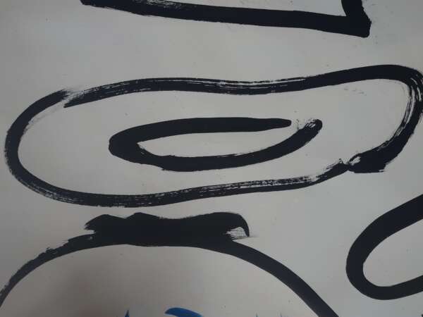 Asssiete a l'encre de chine sans decor